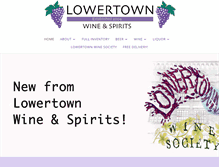 Tablet Screenshot of lowertownwine.com